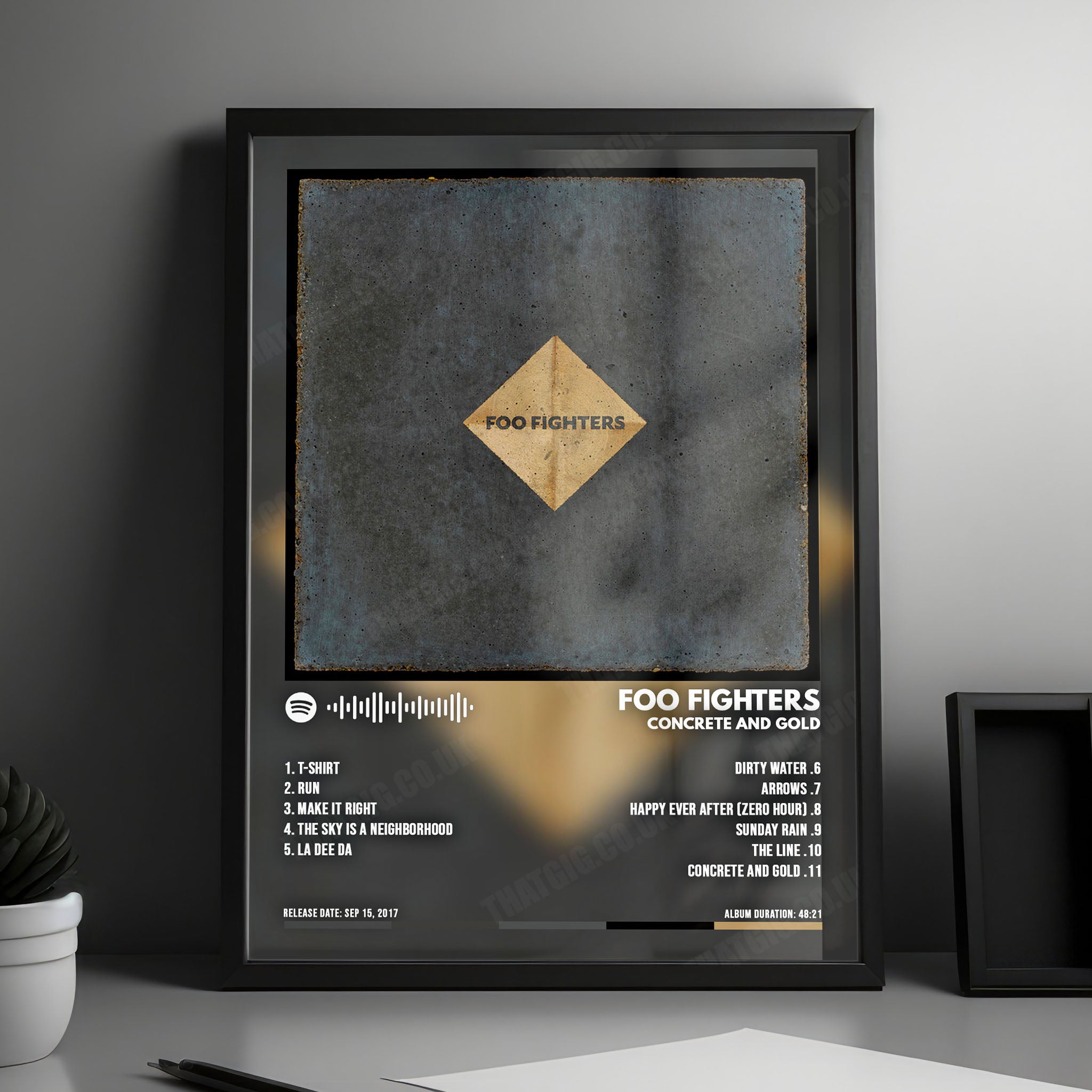 Foo Fighters "Concrete and Gold" Album Cover Poster - with Complete Tracklist