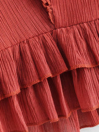 Crochet Sleeveless Blouse In Red