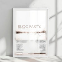 Bloc Party "Silent Alarm" Album Cover Poster - with Complete Tracklist