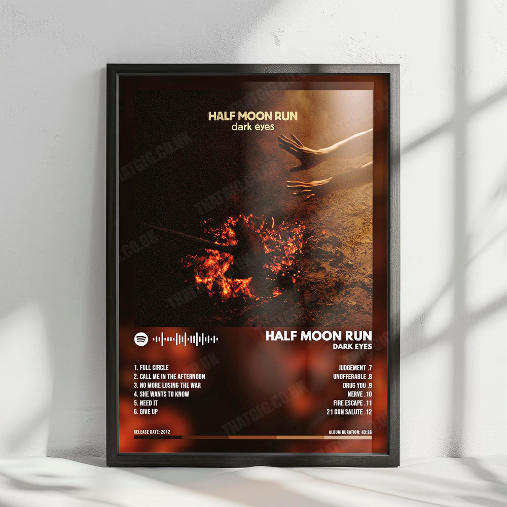 Half Moon Run "Dark Eyes" Album Cover Poster - with Complete Tracklist