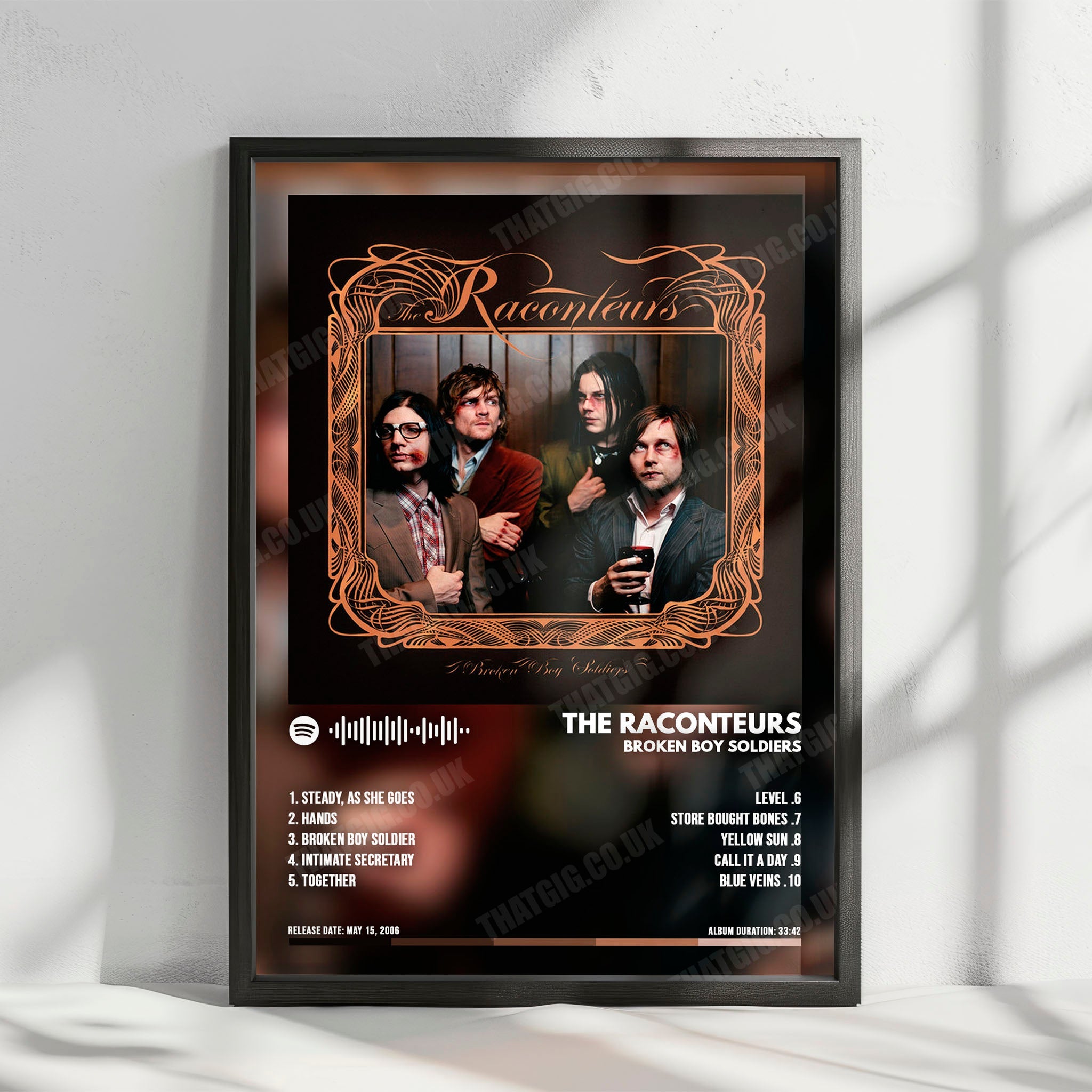 The Raconteurs "Broken Boy Soldiers" Album Cover Poster - with Complete Tracklist