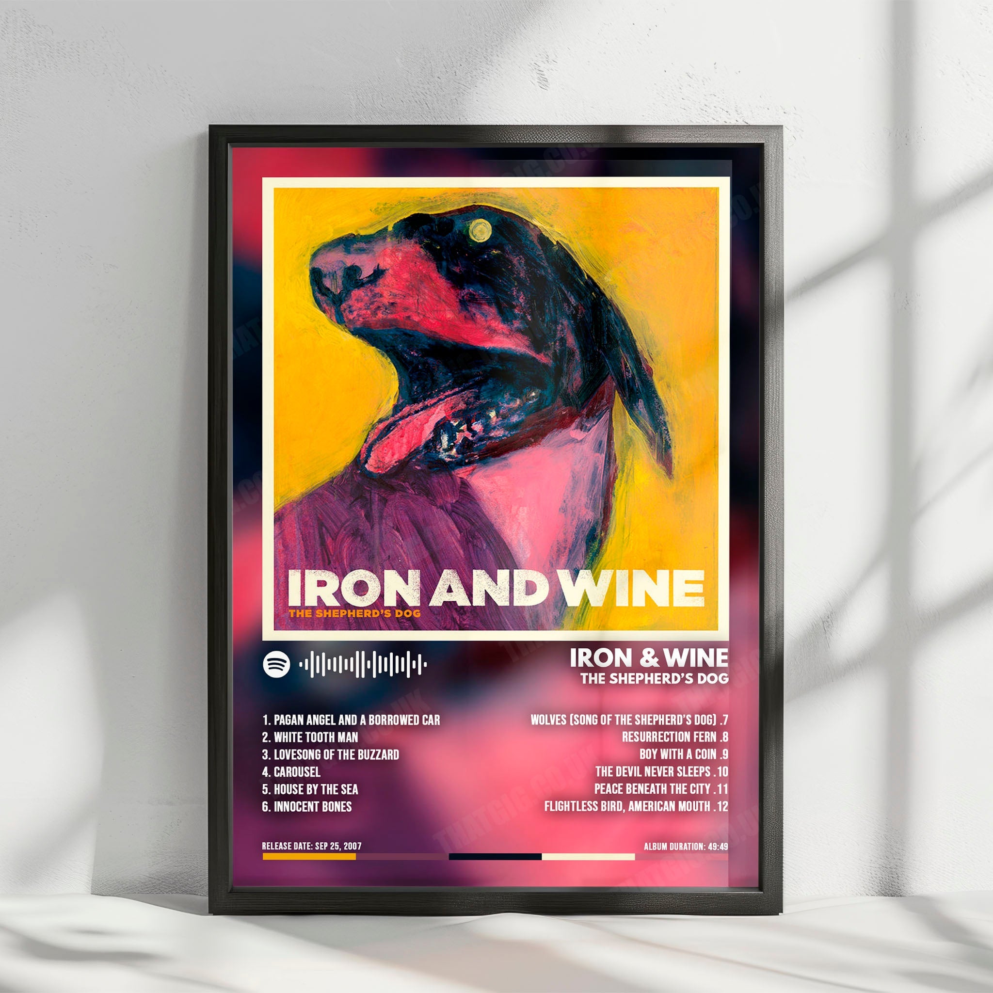 Iron & Wine "The Shepherd's Dog" Album Cover Poster - with Complete Tracklist