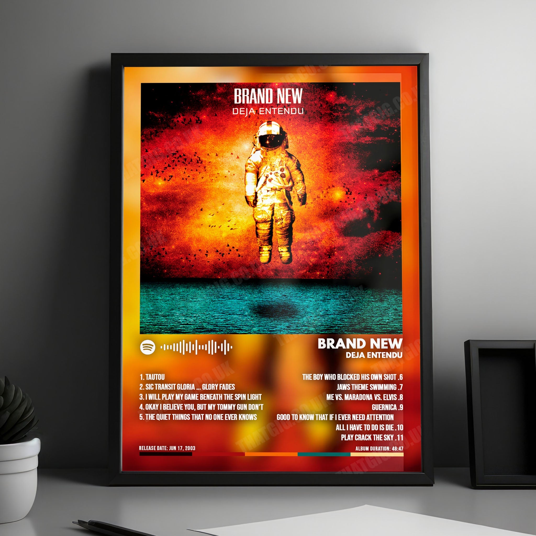 Brand New "Deja Entendu" Album Cover Poster - with Complete Tracklist