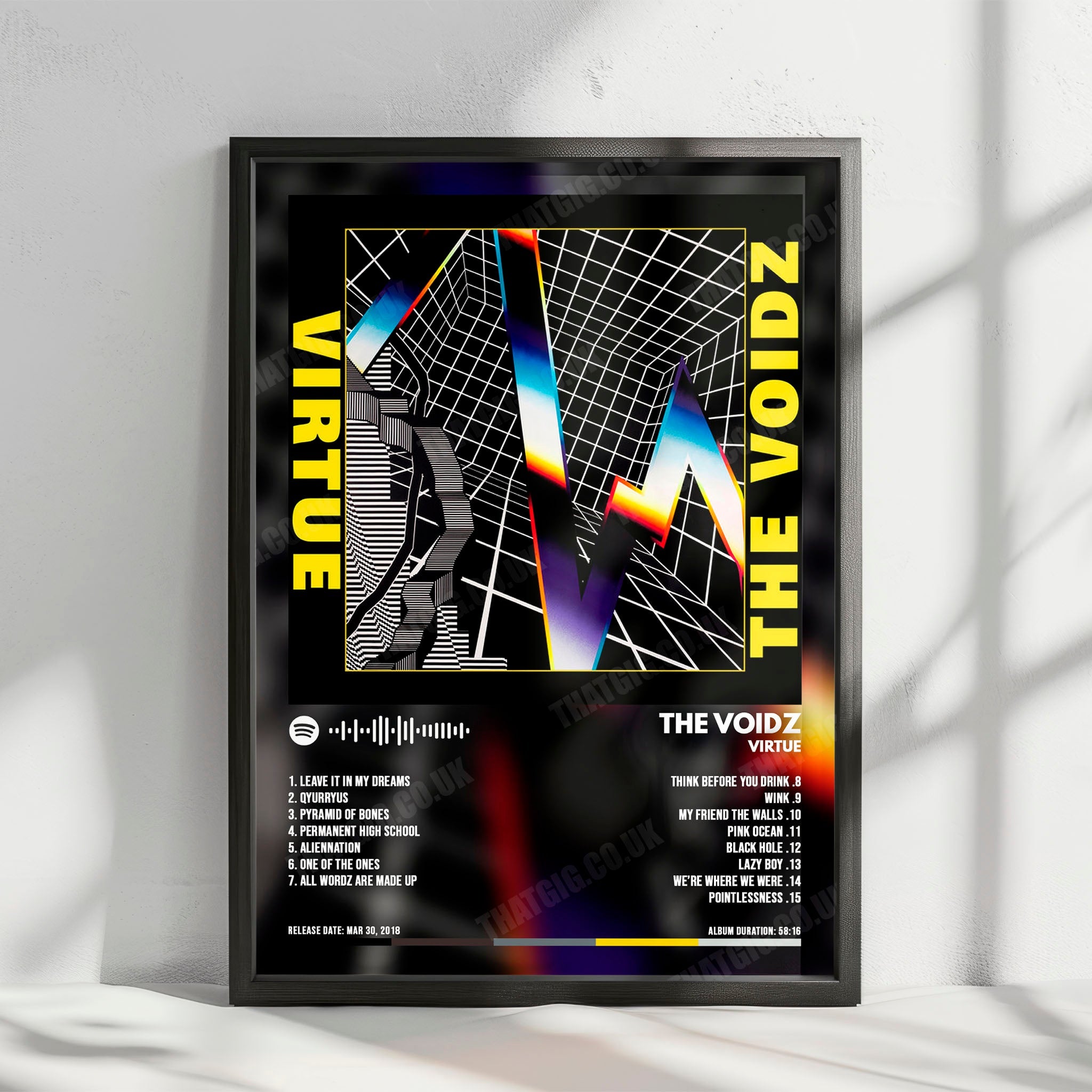The Voidz "Virtue" Album Cover Poster - with Complete Tracklist