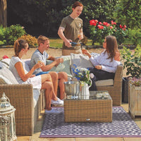 Aztec Blue Outdoor Rug