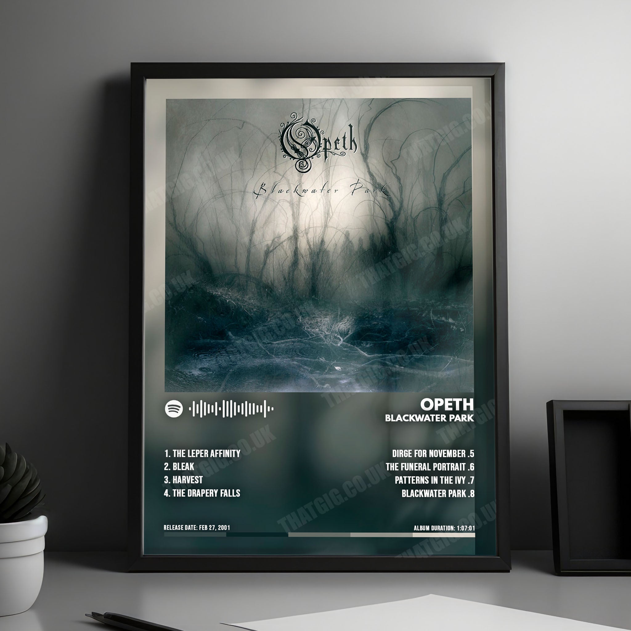 Opeth "Blackwater Park" Album Cover Poster - with Complete Tracklist