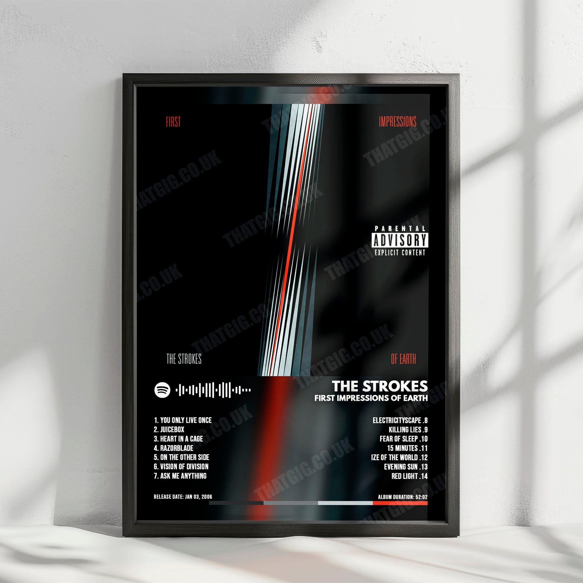 The Strokes "First Impressions of Earth" Album Cover Poster - with Complete Tracklist
