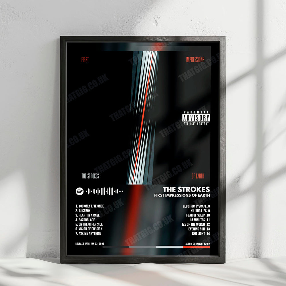 The Strokes "First Impressions of Earth" Album Cover Poster - with Complete Tracklist