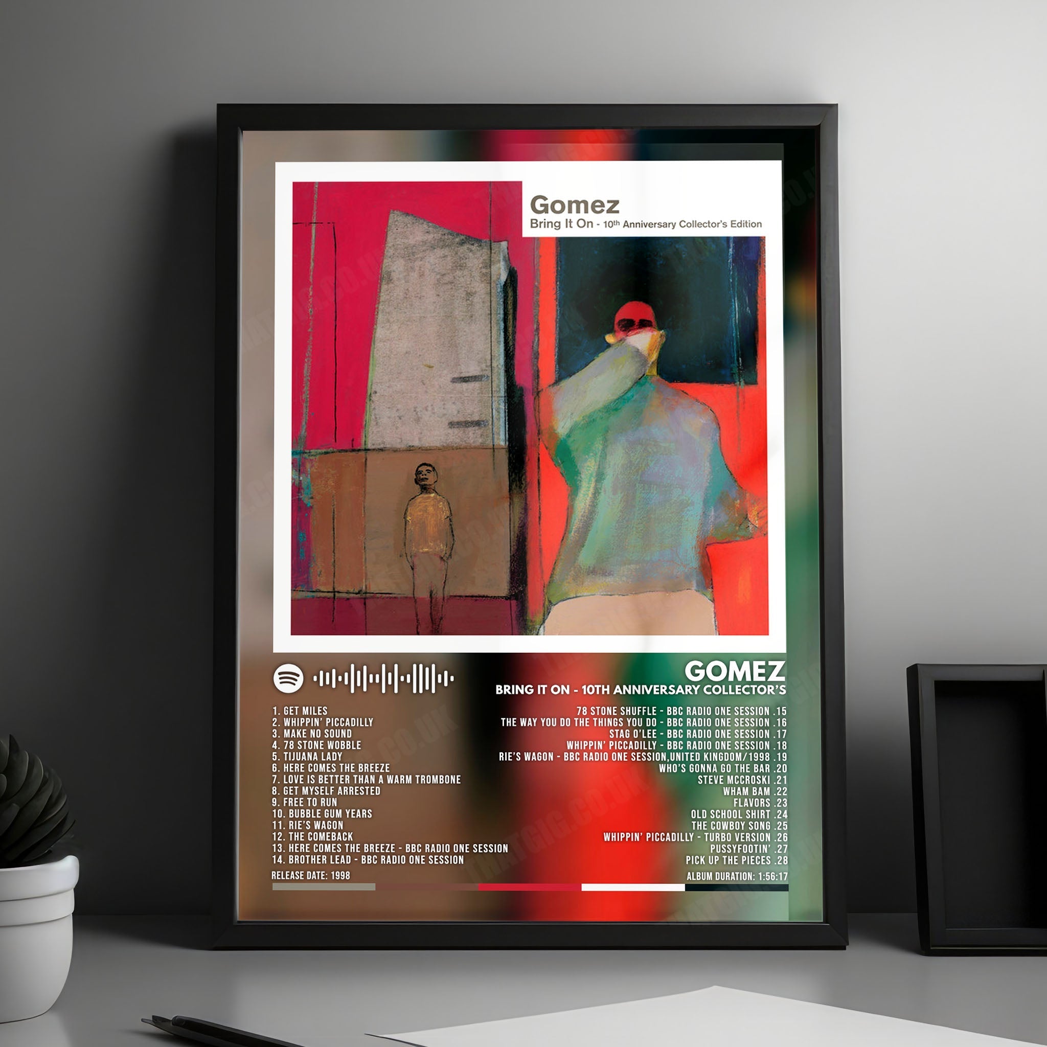 Gomez "Bring It On" Album Cover Poster - with Complete Tracklist