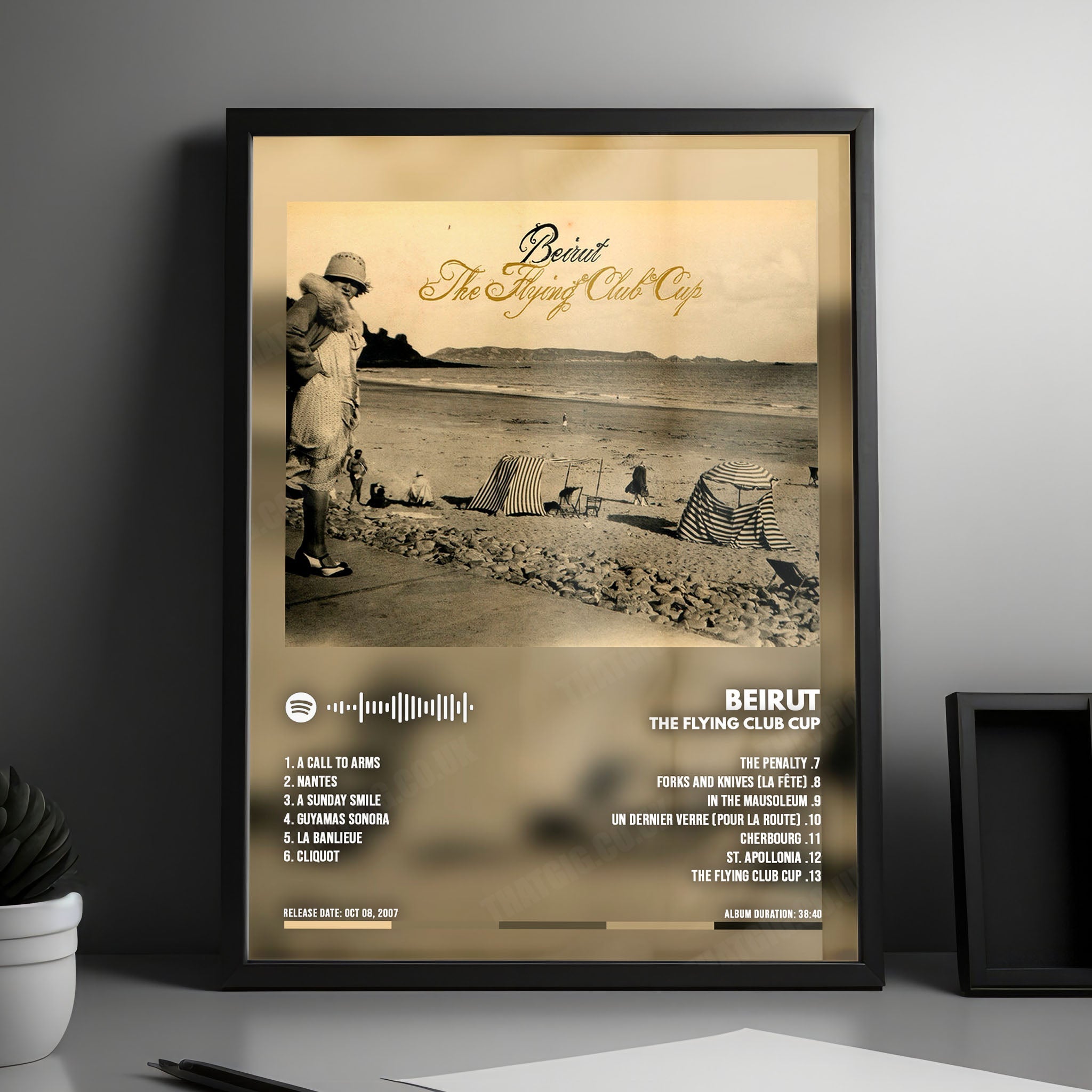Beirut "The Flying Club Cup" Album Cover Poster - with Complete Tracklist
