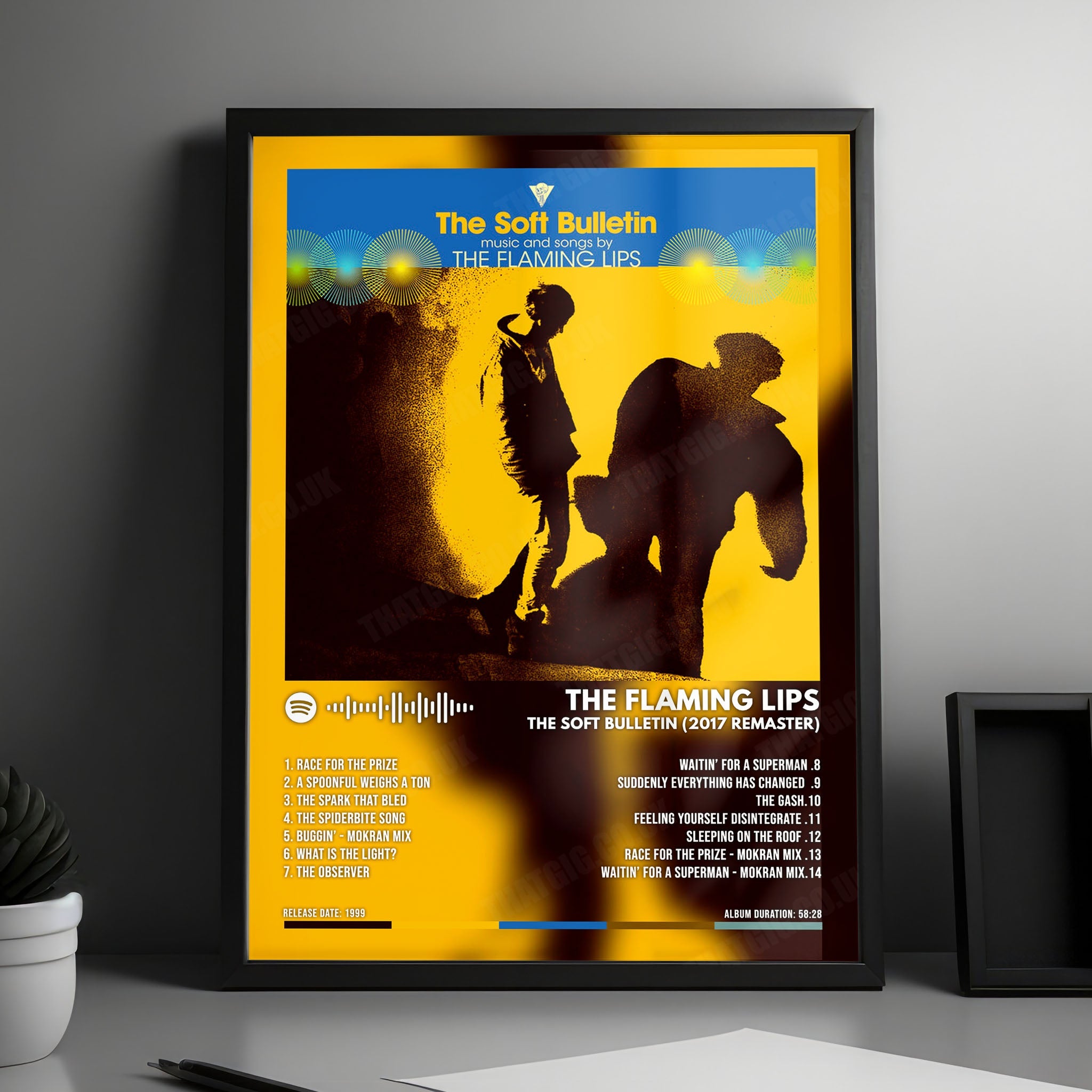 The Flaming Lips "The Soft Bulletin" Album Cover Poster - with Complete Tracklist