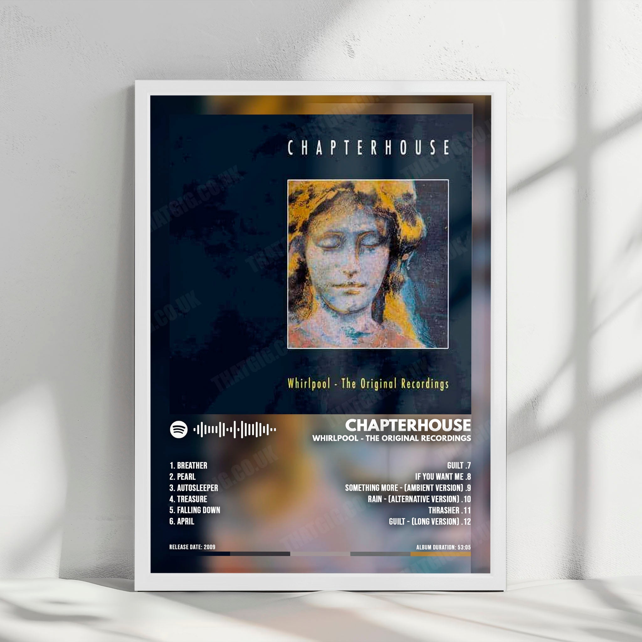 Chapterhouse "Whirlpool" Album Cover Poster - with Complete Tracklist