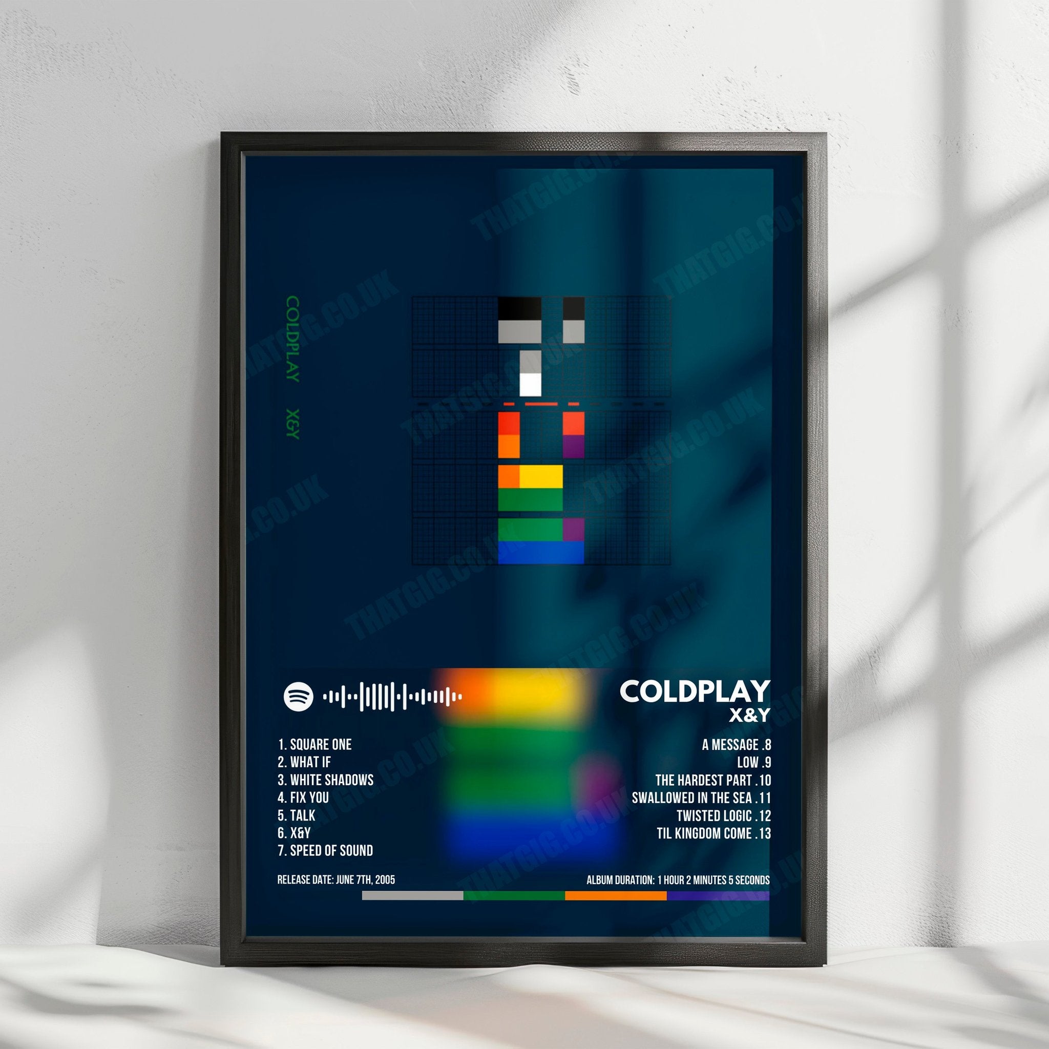 Coldplay "X&Y" Album Cover Poster - with Complete Tracklist