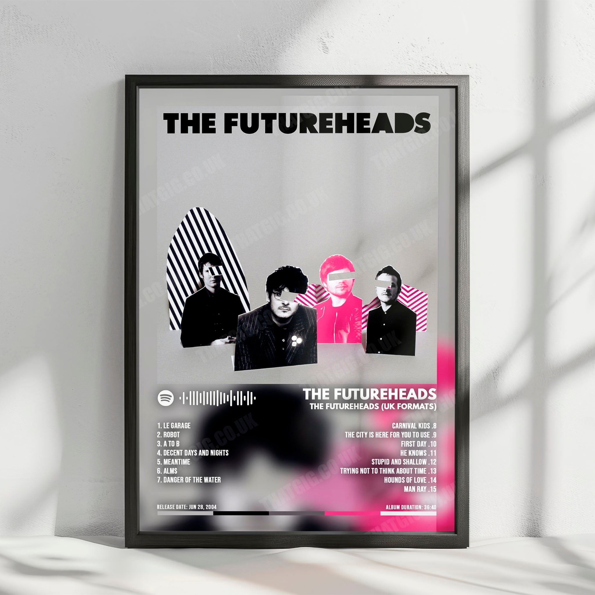 The Futureheads "The Futureheads" Album Cover Poster - with Complete Tracklist