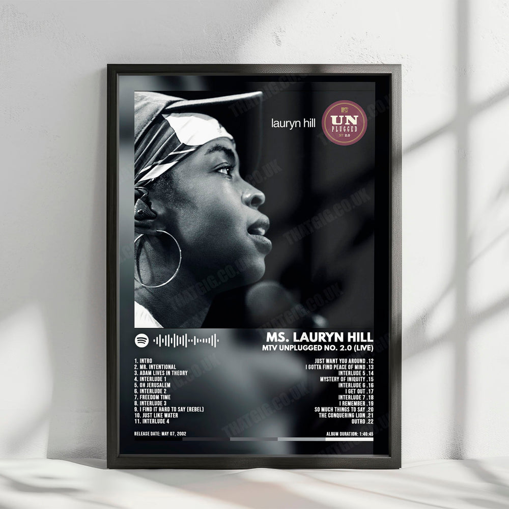 Lauryn Hill "MTV Unplugged No. 2.0" Album Cover Poster - with Complete Tracklist