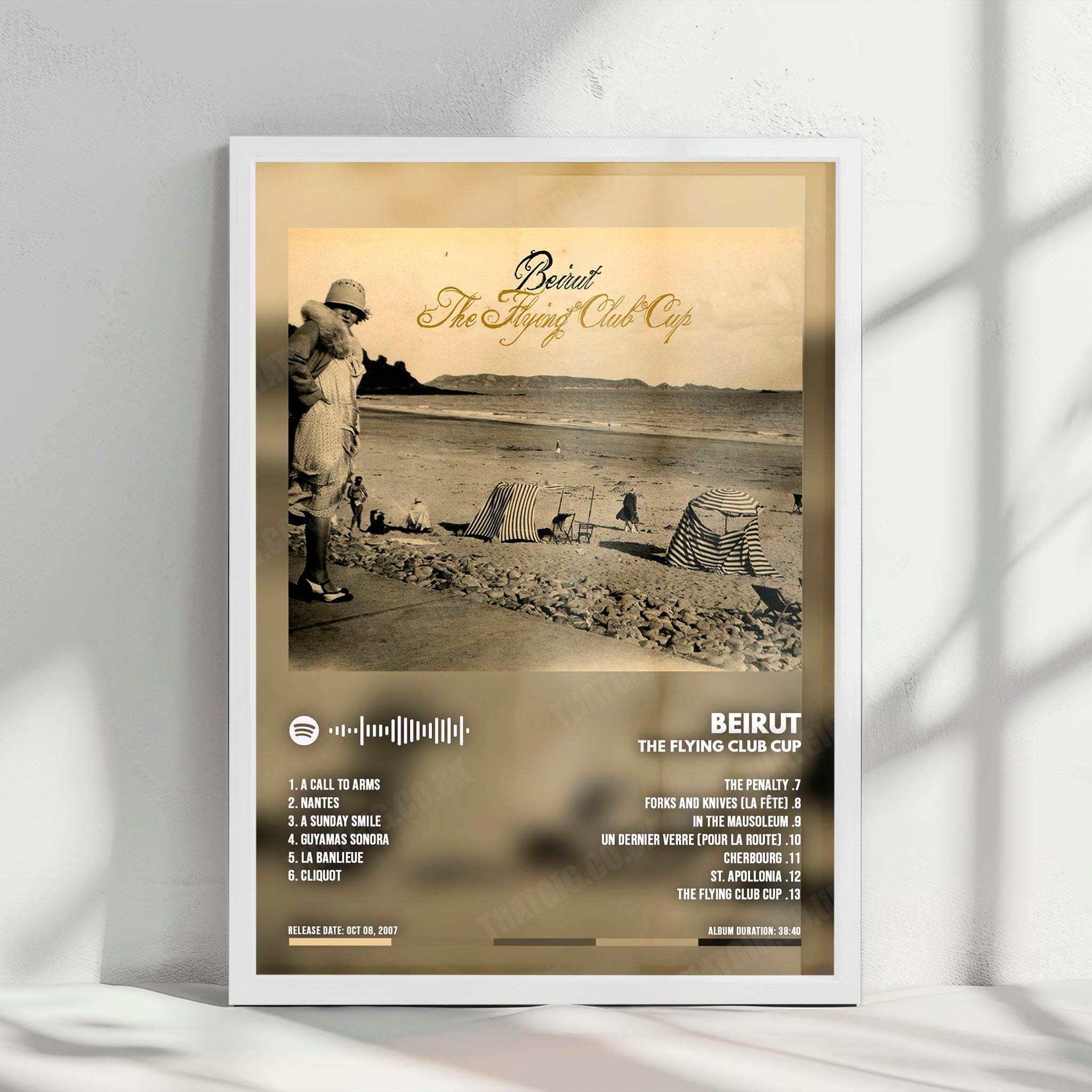 Beirut "The Flying Club Cup" Album Cover Poster - with Complete Tracklist