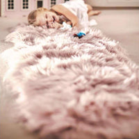 Genuine Rose Sheepskin Faux Fur Rug