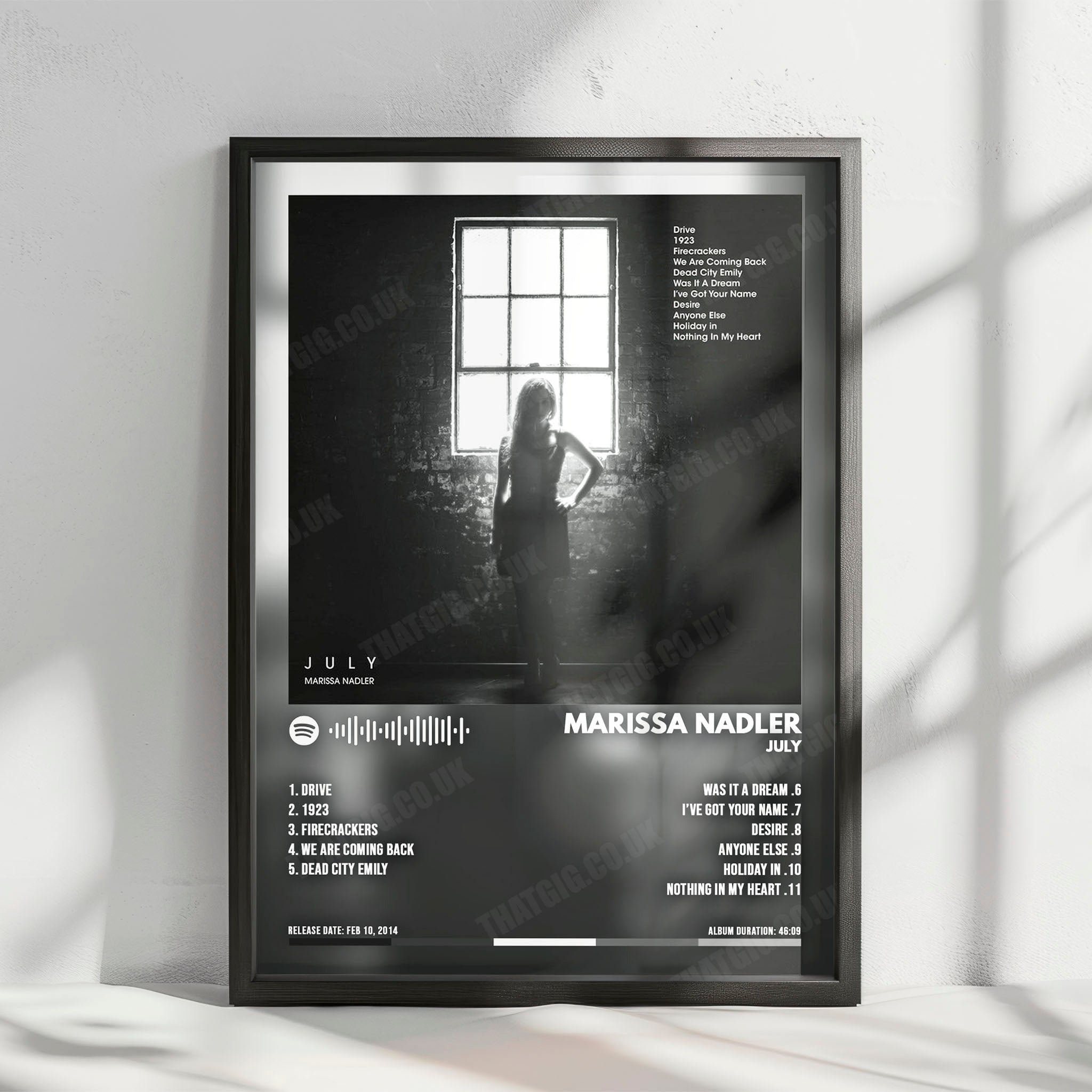 Marissa Nadler "July" Album Cover Poster - with Complete Tracklist