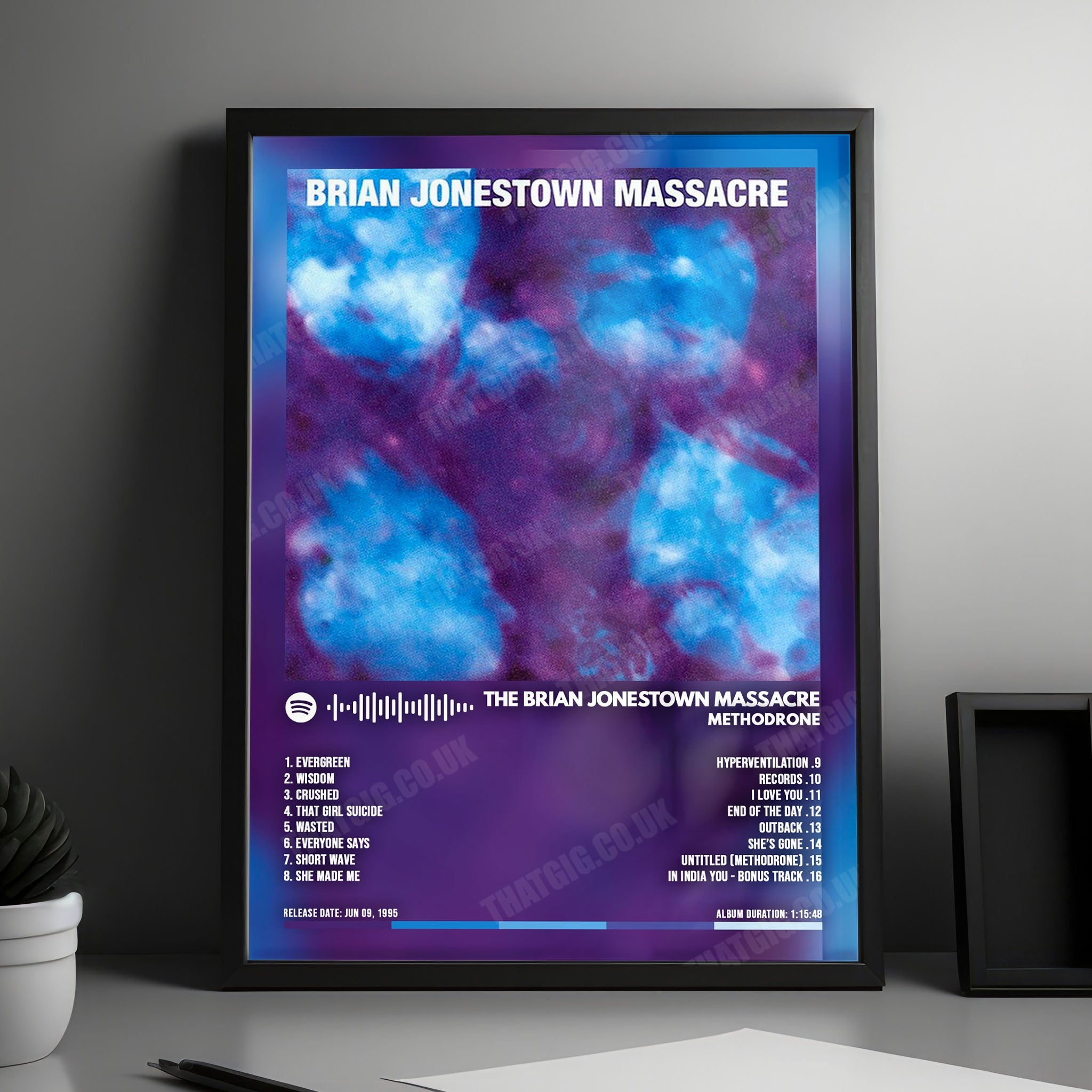The Brian Jonestown Massacre "Methodrone" Album Cover Poster - with Complete Tracklist
