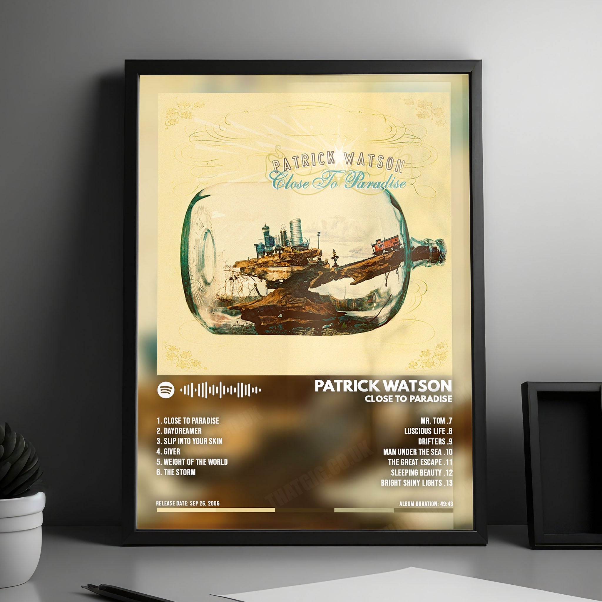 Patrick Watson "Close to Paradise" Album Cover Poster - with Complete Tracklist