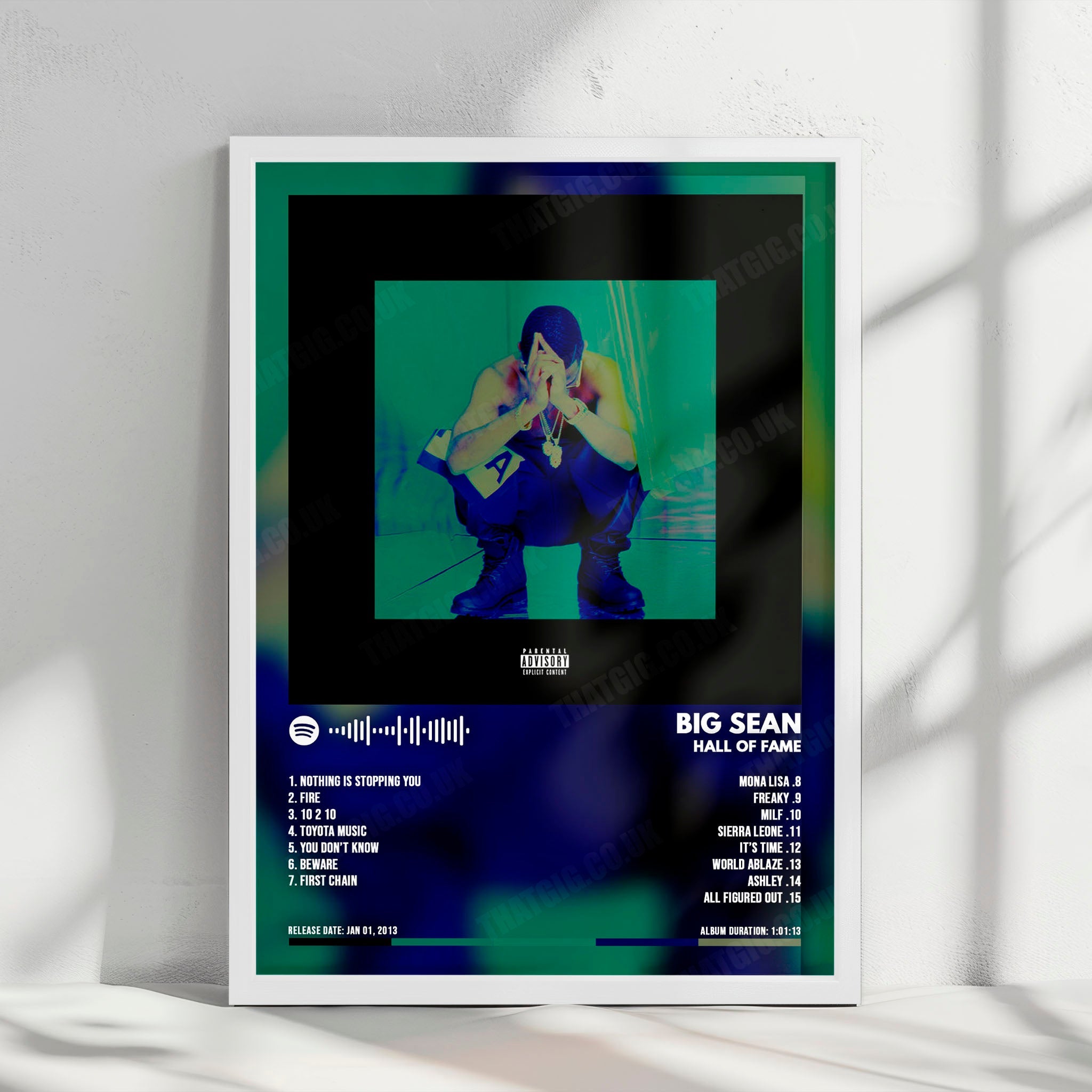 Big Sean "Hall of Fame" Album Cover Poster - with Complete Tracklist