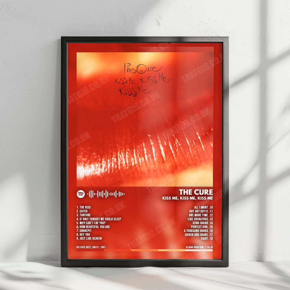 The Cure "Kiss Me, Kiss Me, Kiss Me" Album Cover Poster - with Complete Tracklist