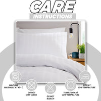 Belgravia White Microfibre Duvet Cover Set with Pillowcases Soft Easy Care Modern Quilt Bedding Bed Linen Set by OLIVIA ROCCO