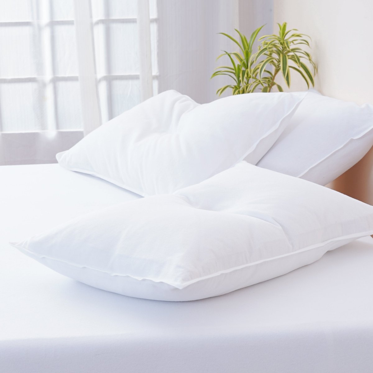 Bella Flannelette White Pillowcases - Luxuriously Soft Brushed Cotton Pair