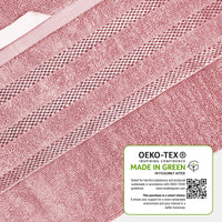 Belmont Viscose Stripe Pink Towels 100% Cotton Hotel Quality Super Absorbent 10 Piece Bale Set, 4 Hand Towel & 12 Face Cloths by OLIVIA ROCCO