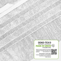 Belmont Viscose Stripe White Towels 100% Cotton Hotel Quality Super Absorbent 10 Piece Bale Set, 4 Hand Towel & 12 Face Cloths by OLIVIA ROCCO