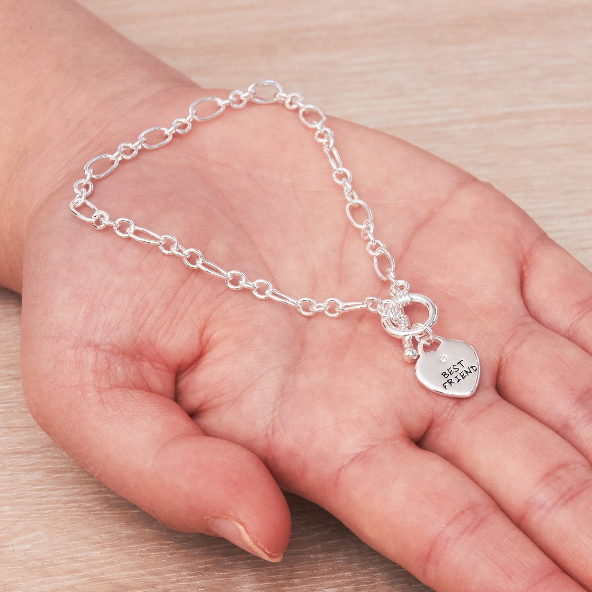 Best Friend Charm Bracelet Created with Zircondia® Crystals