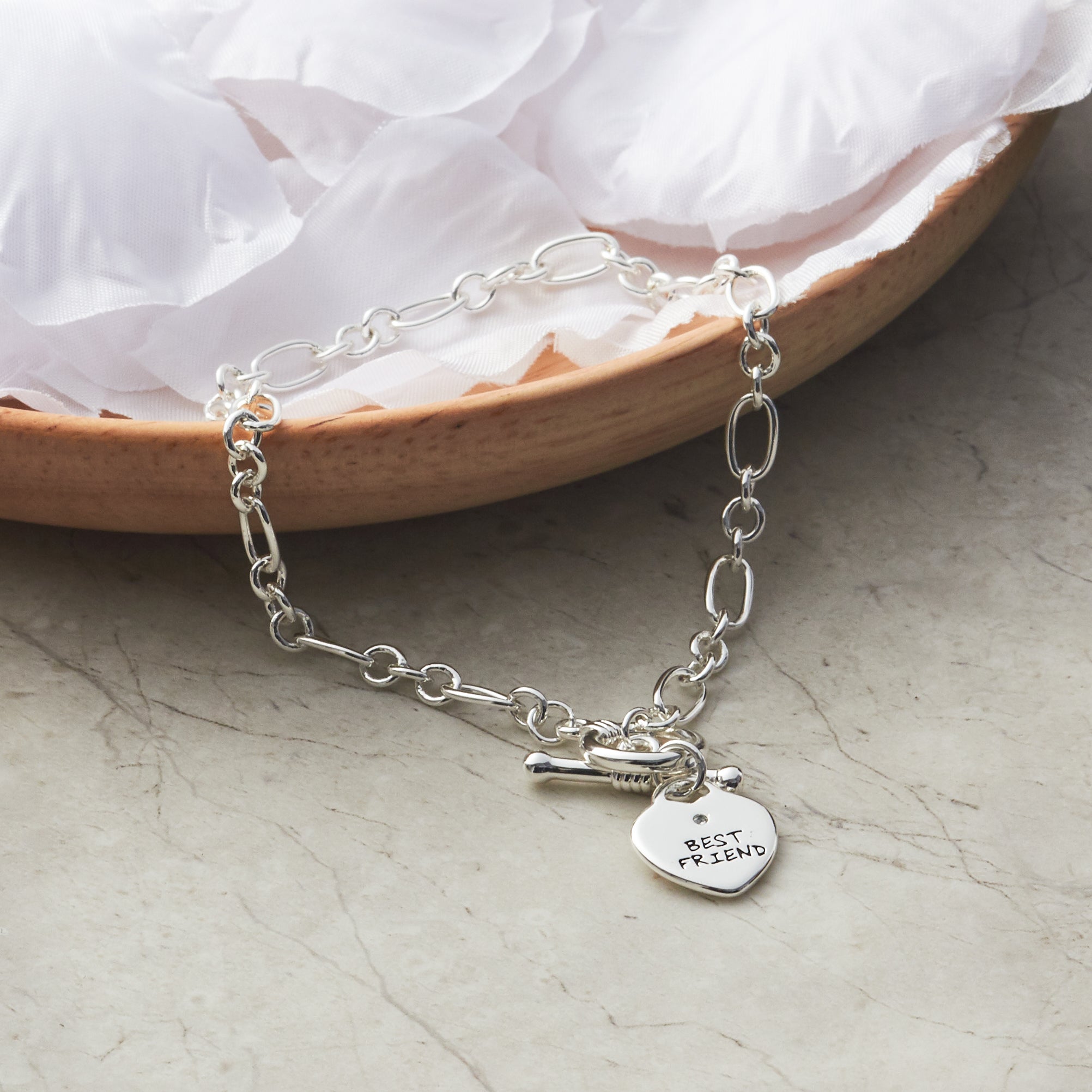 Best Friend Charm Bracelet Created with Zircondia® Crystals
