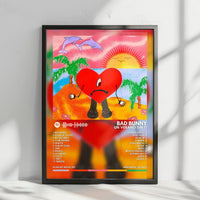 Bad Bunny "Un Verano Sin Ti" Album Cover Poster - with Complete Tracklist