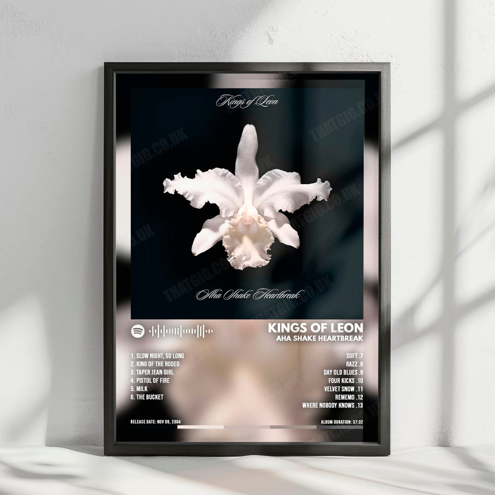 Kings of Leon "Aha Shake Heartbreak" Album Cover Poster - with Complete Tracklist