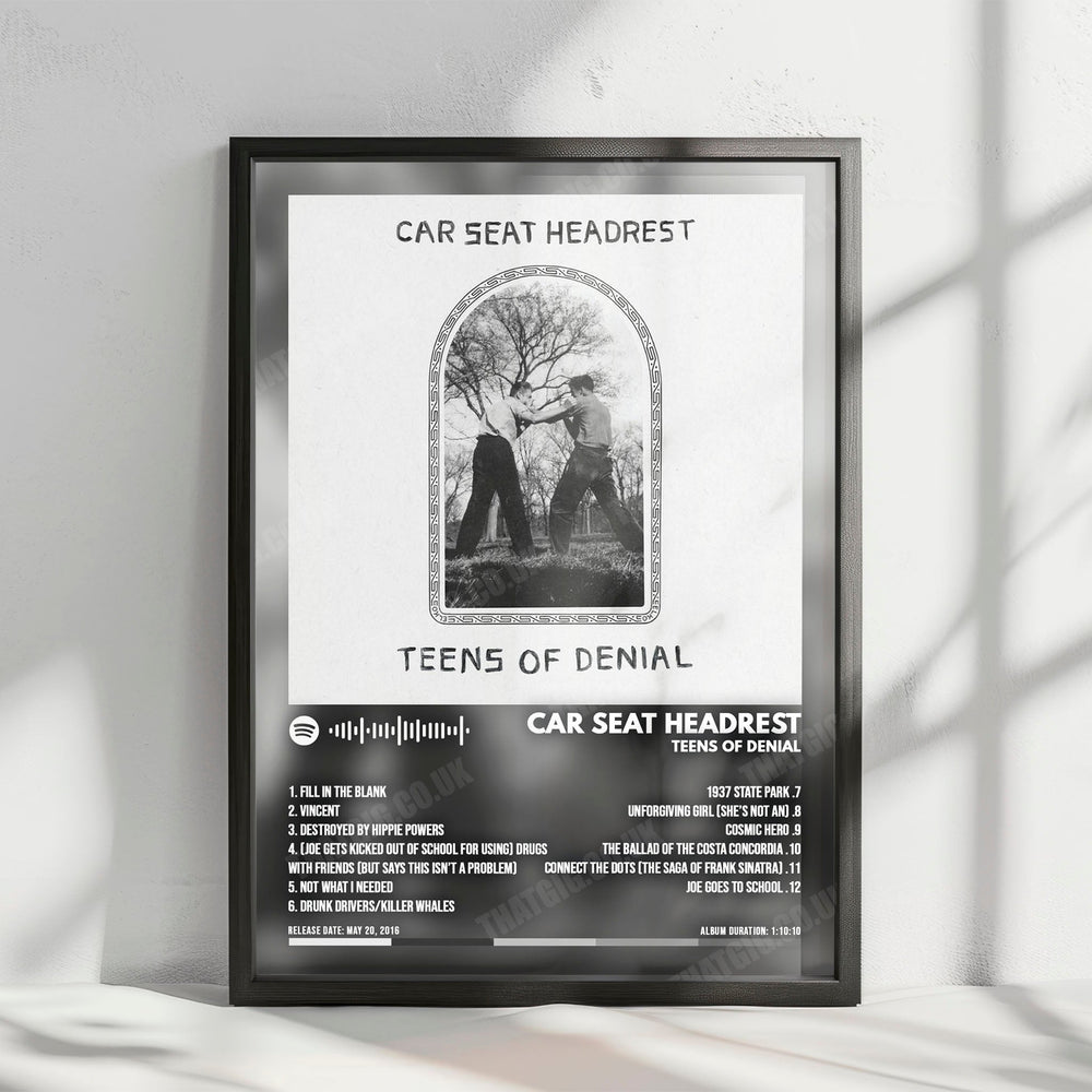Car Seat Headrest "Teens Of Denial" Album Cover Poster - with Complete Tracklist