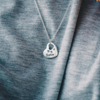 Big Sister Heart Necklace Created with Zircondia® Crystals