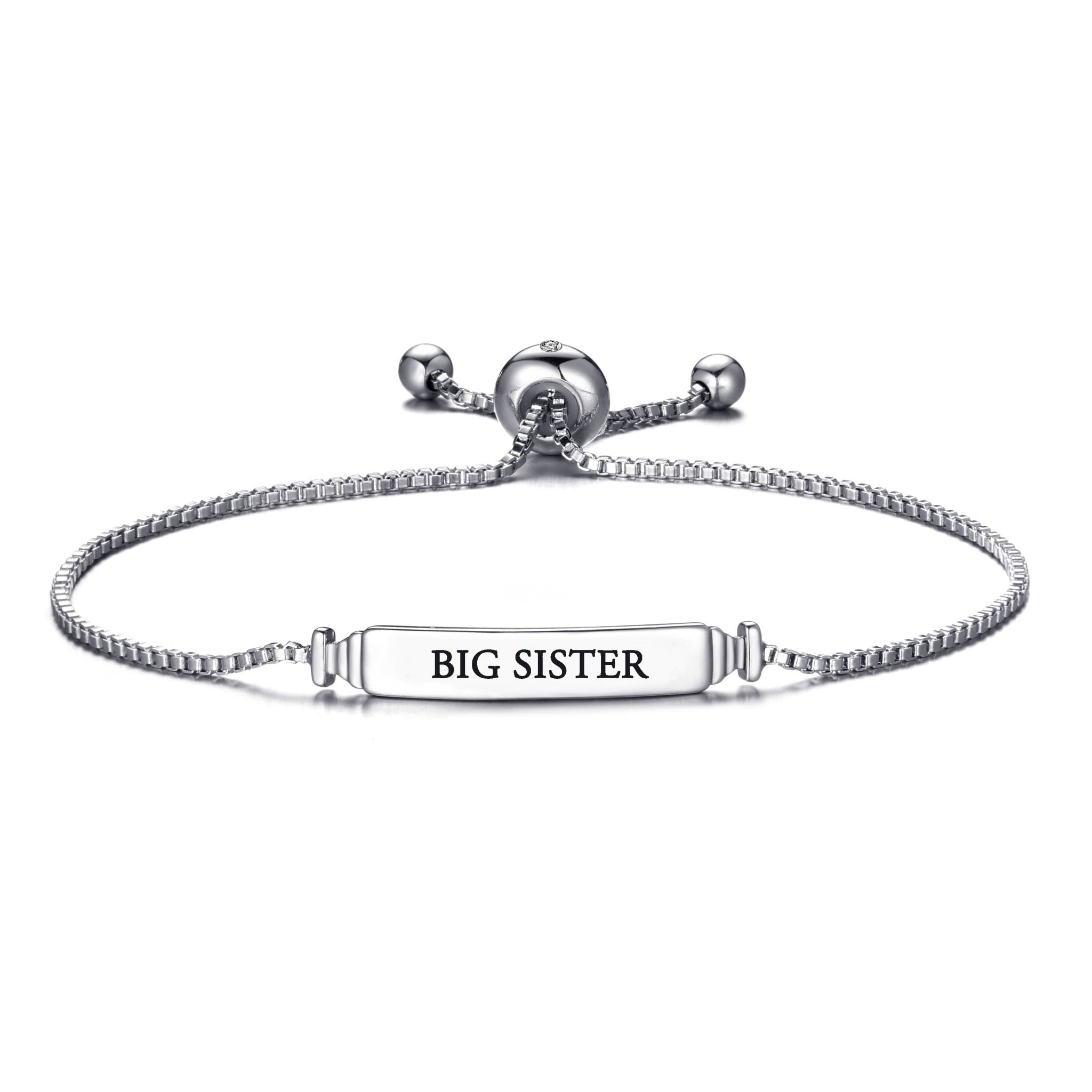 Big Sister ID Friendship Bracelet Created with Zircondia® Crystals