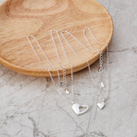 Big Sister Little Sister Piece of My Heart Necklace Set