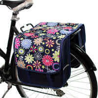 BikyBag Classic CL - Bicycle Double Pannier Bag (Pink Daisy)