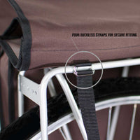 BikyBag Classic CS - Bicycle Double Panniers (Grey Daisy)