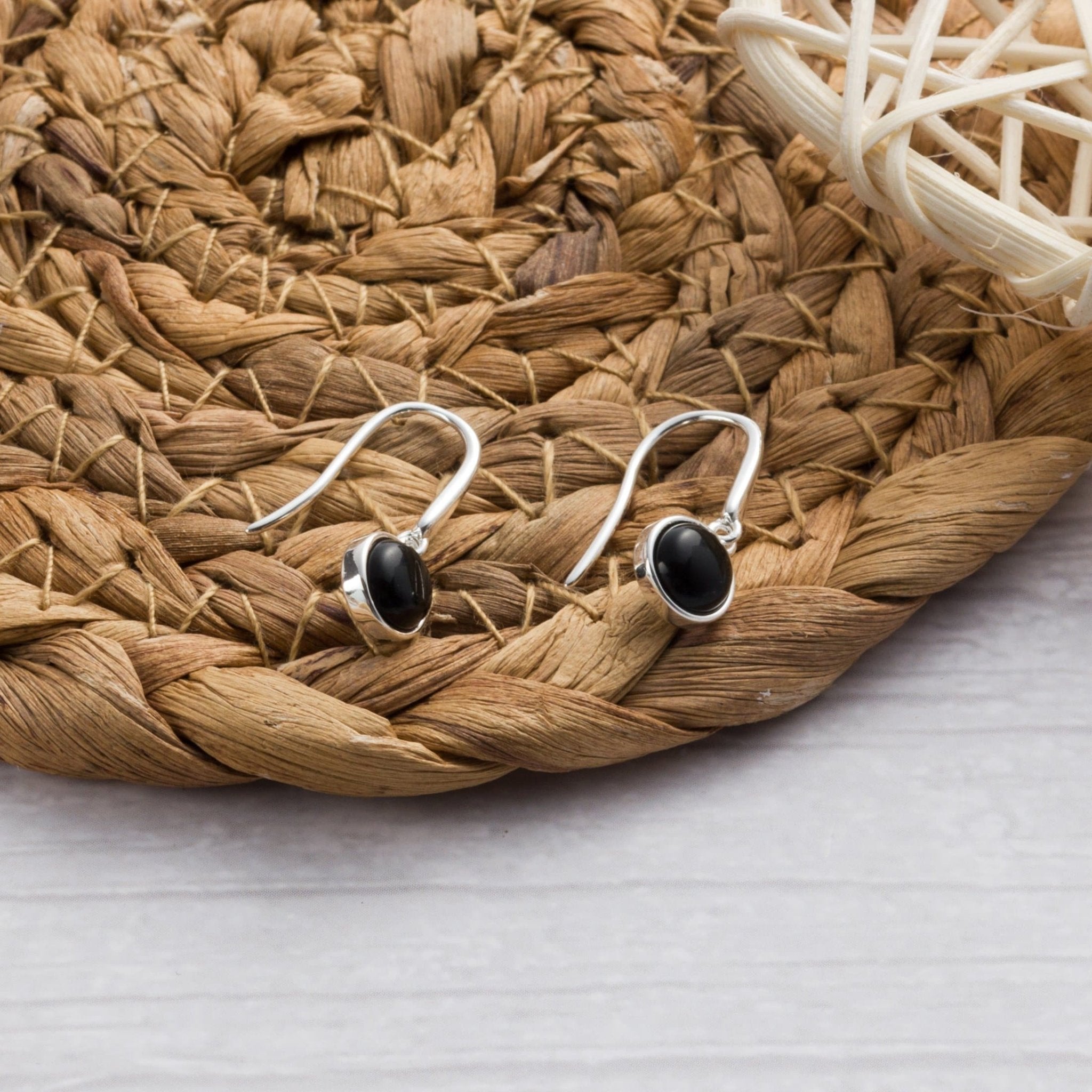 Black Onyx Drop Earrings