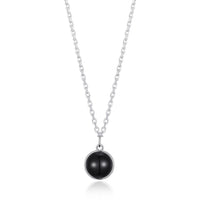 Black Onyx Necklace with Quote Card