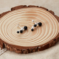 Black Pearl Climber Earrings Created with Zircondia® Crystals