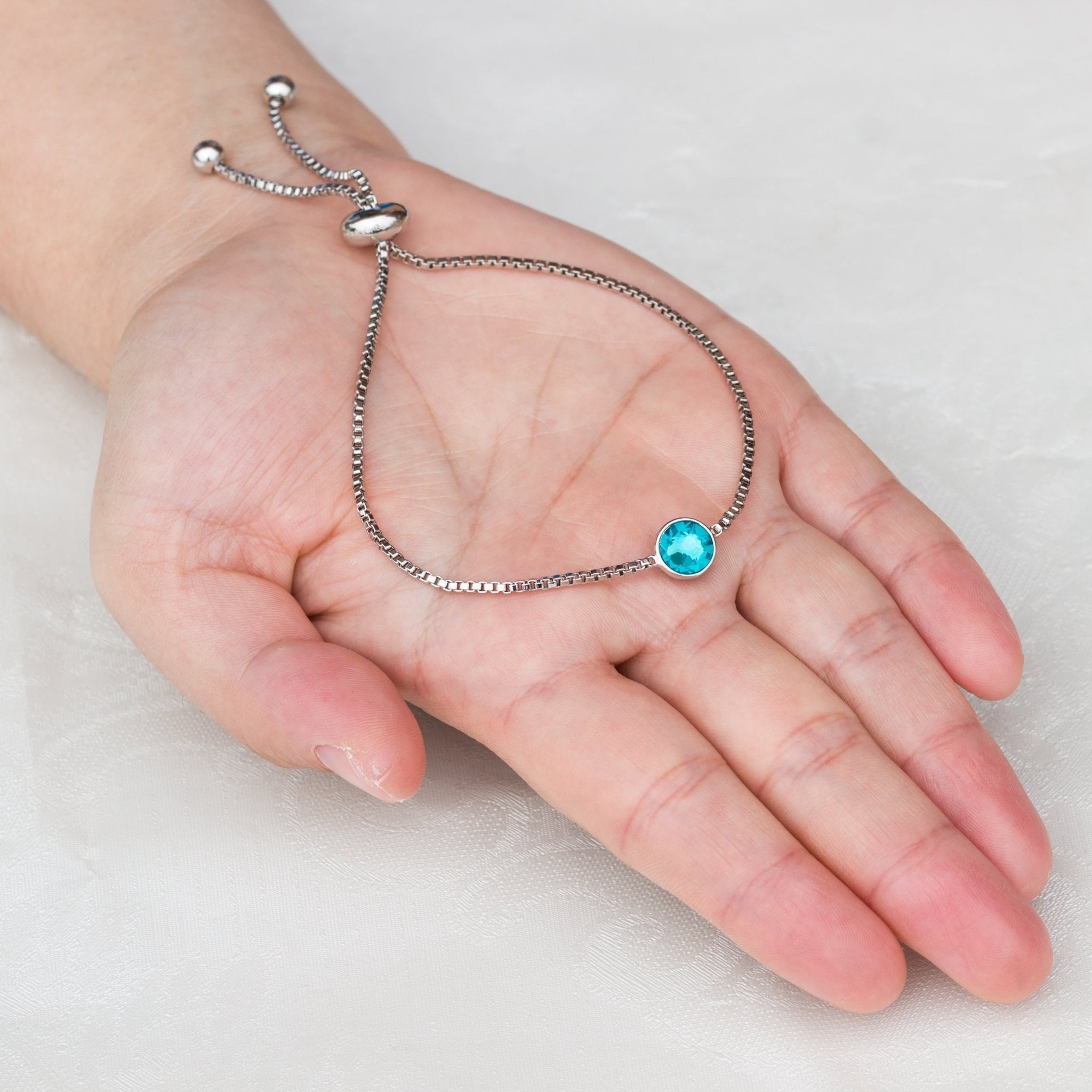 Blue Crystal Bracelet Created with Zircondia® Crystals