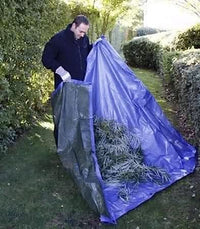 Blue Tarpaulin Waterproof Heavy Duty Garden Ground Sheet 1.8 x 2.7m