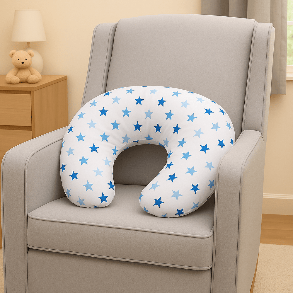 Breast Feeding Maternity Nursing Pillow - Little Star Blue