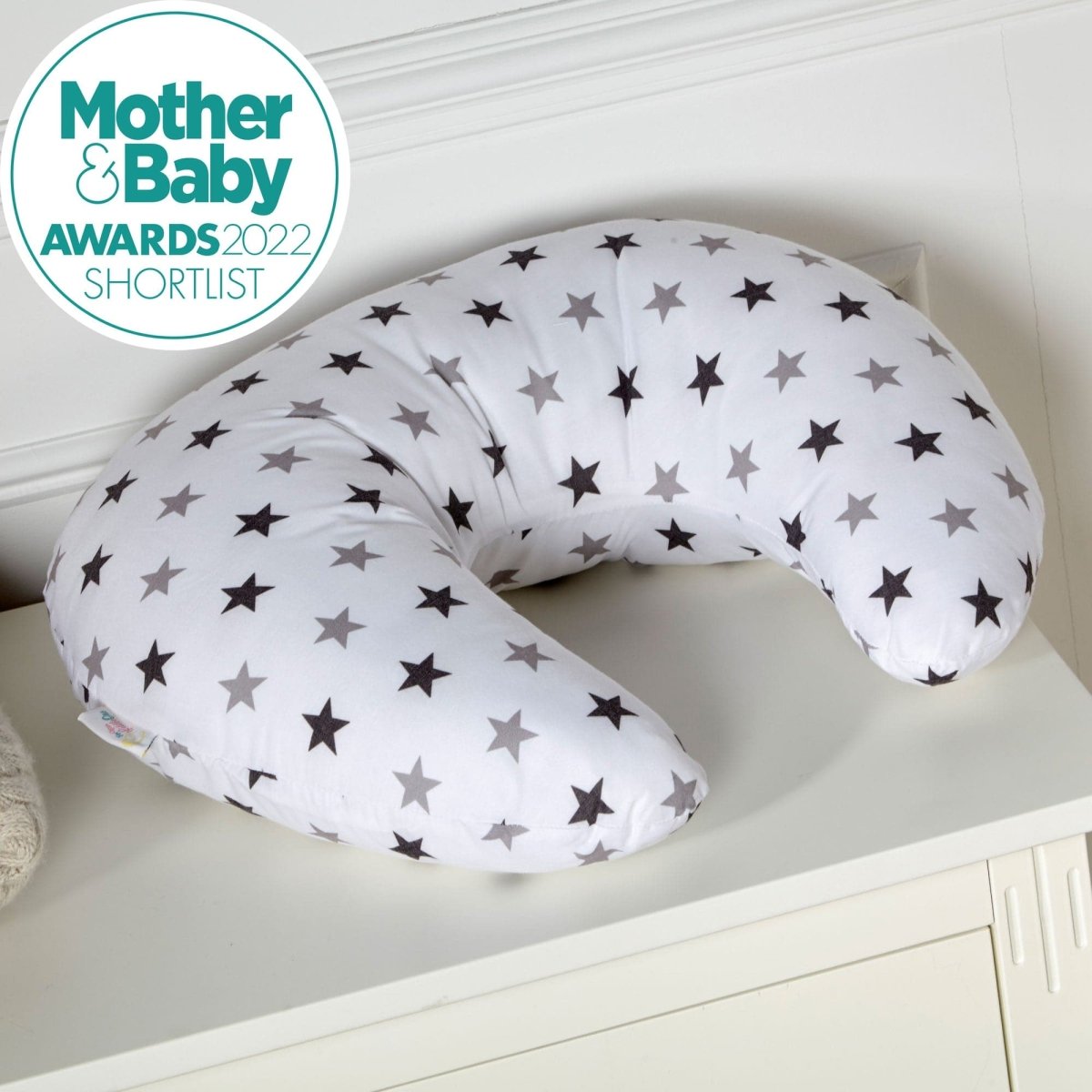 Breast Feeding Nursing Pillow  - Silver Twinkle (COVER ONLY)