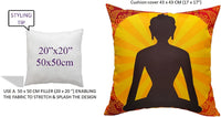 Buddha Outdoor Indoor Waterproof Cushions Durable Breathable Polyester Throw Pillows for Garden Patio Beach Comfort and Decor 43 x 43 cm by OLIVIA ROCCO