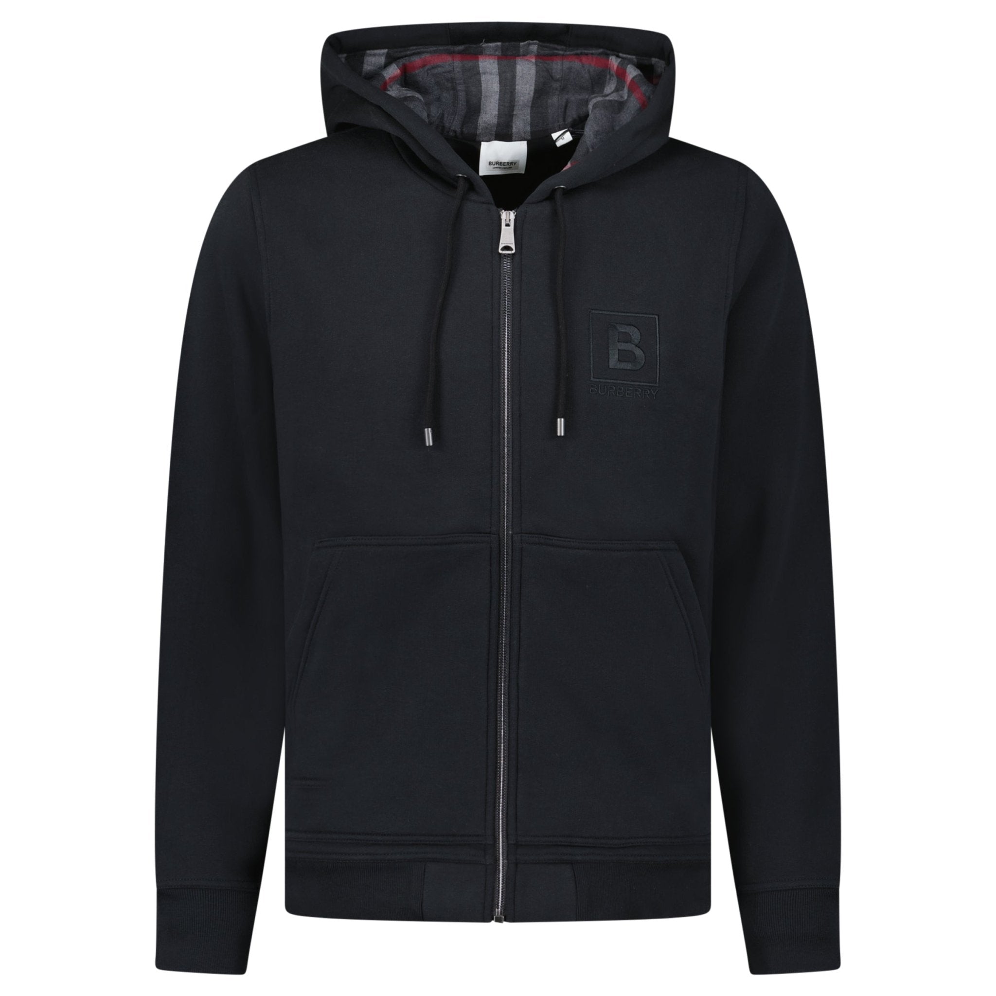 Burberry 'Fordson' Check Hoodie Sweatshirt Black