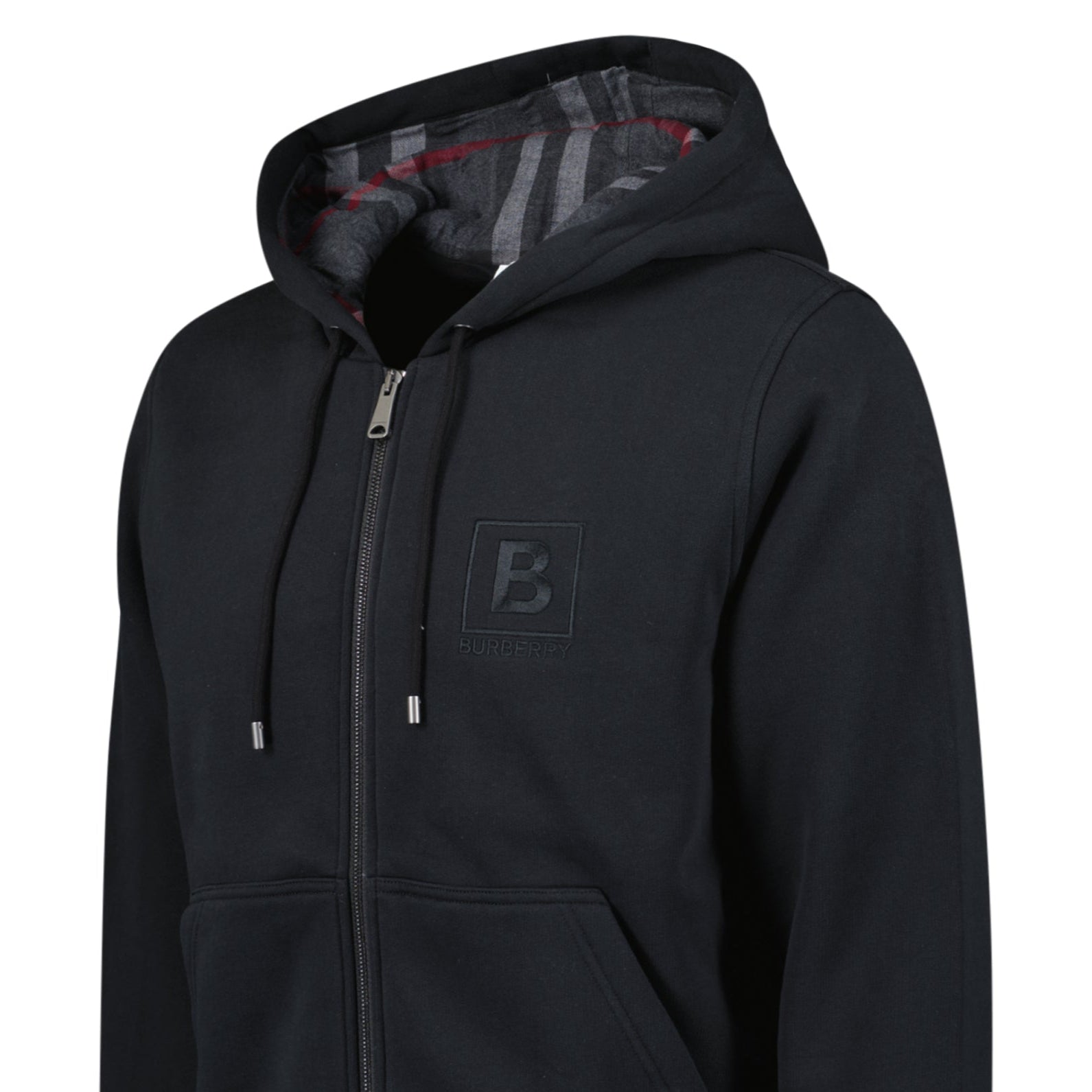 Burberry 'Fordson' Check Hoodie Sweatshirt Black